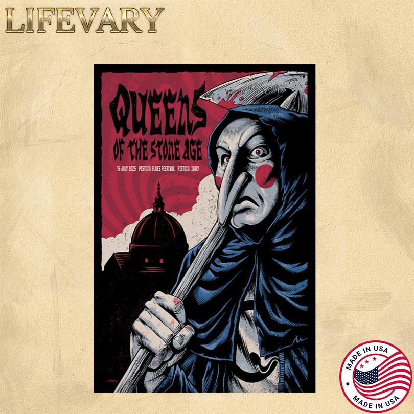 Queens of the Stone Age Poster – Live in Pistoia Italy July 15 2025