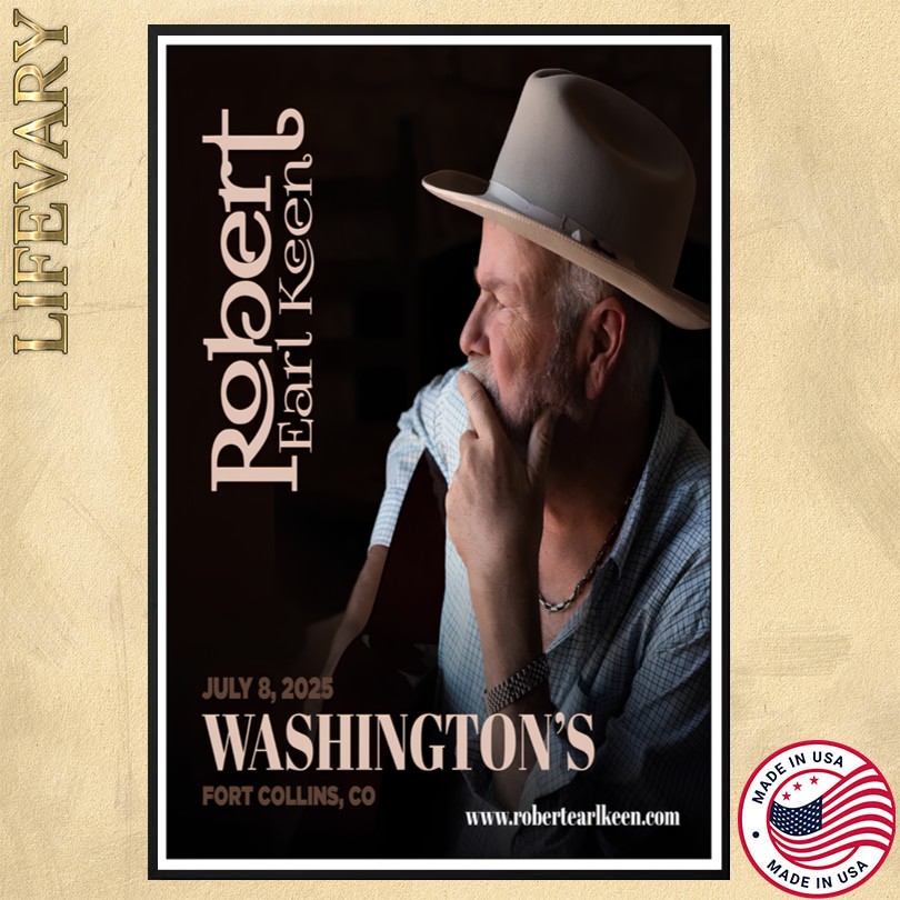 Robert Earl Keen Washington\'s Fort Collins CO July 8 2025 Tour Poster