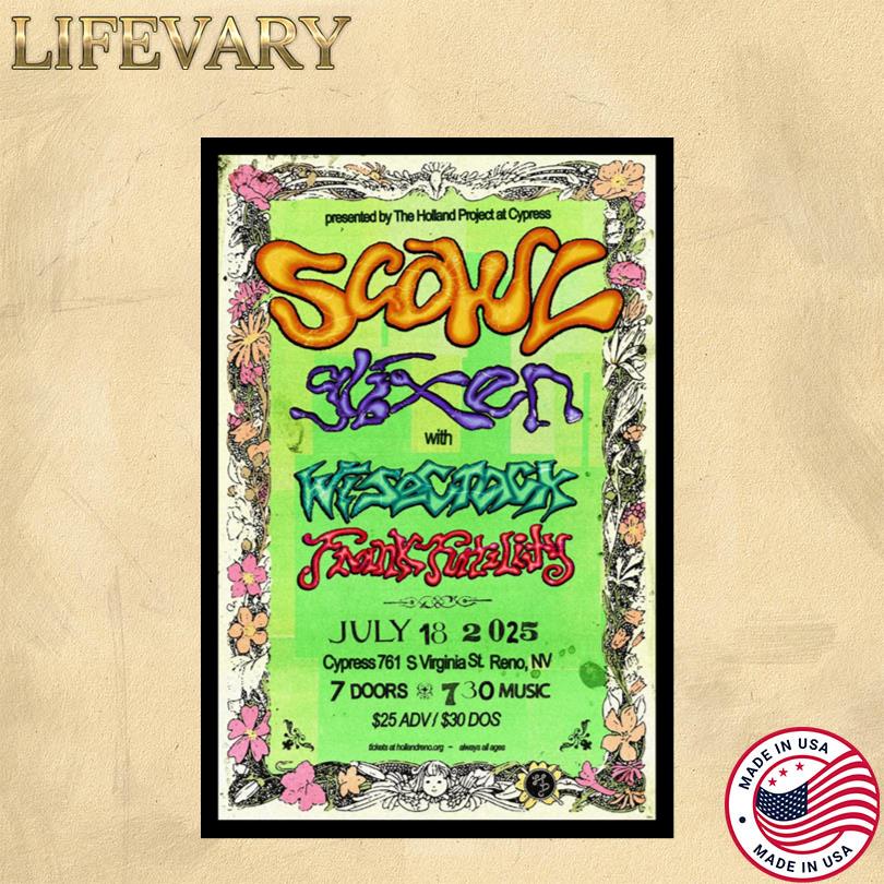 Scowl Concert Event July 18 2025 Cypress Reno Poster
