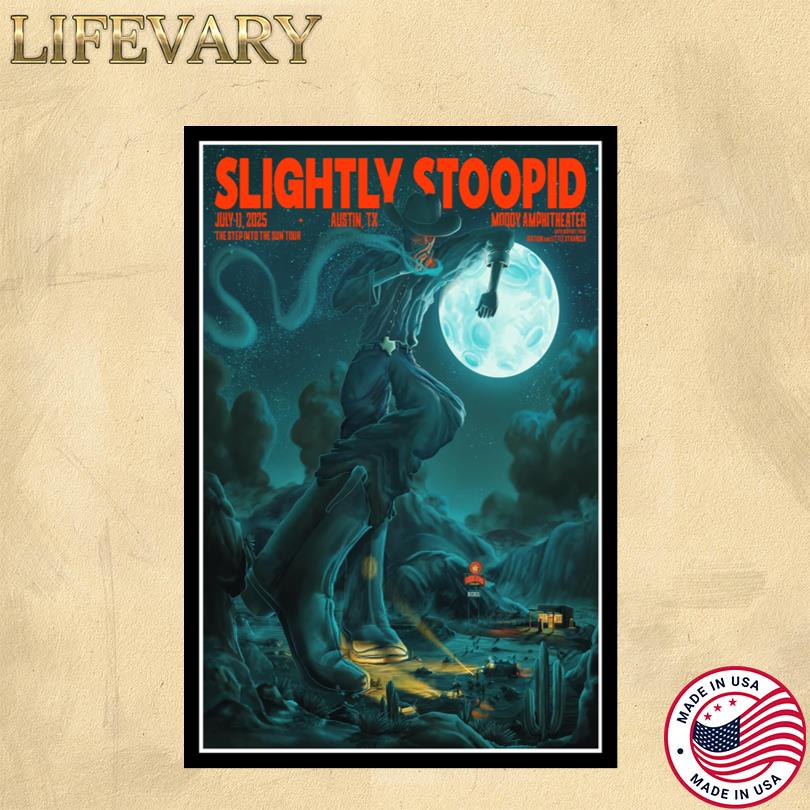 Slightly Stoopid Tour Poster – July 11 2025 Austin Texas Show