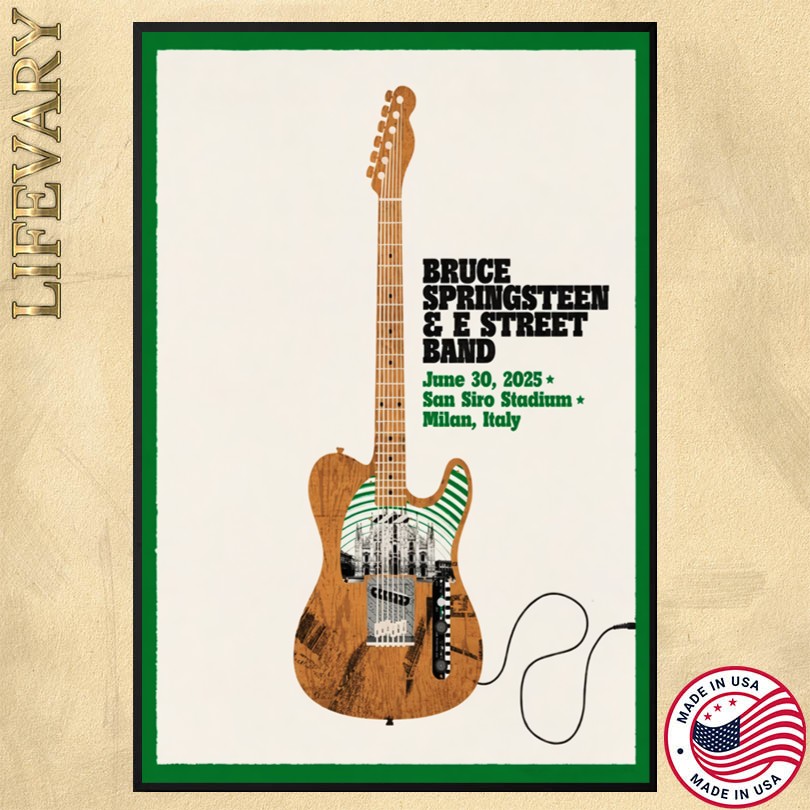 Springsteen And E Street Band Milan Italy 06 30 2025 Event Poster