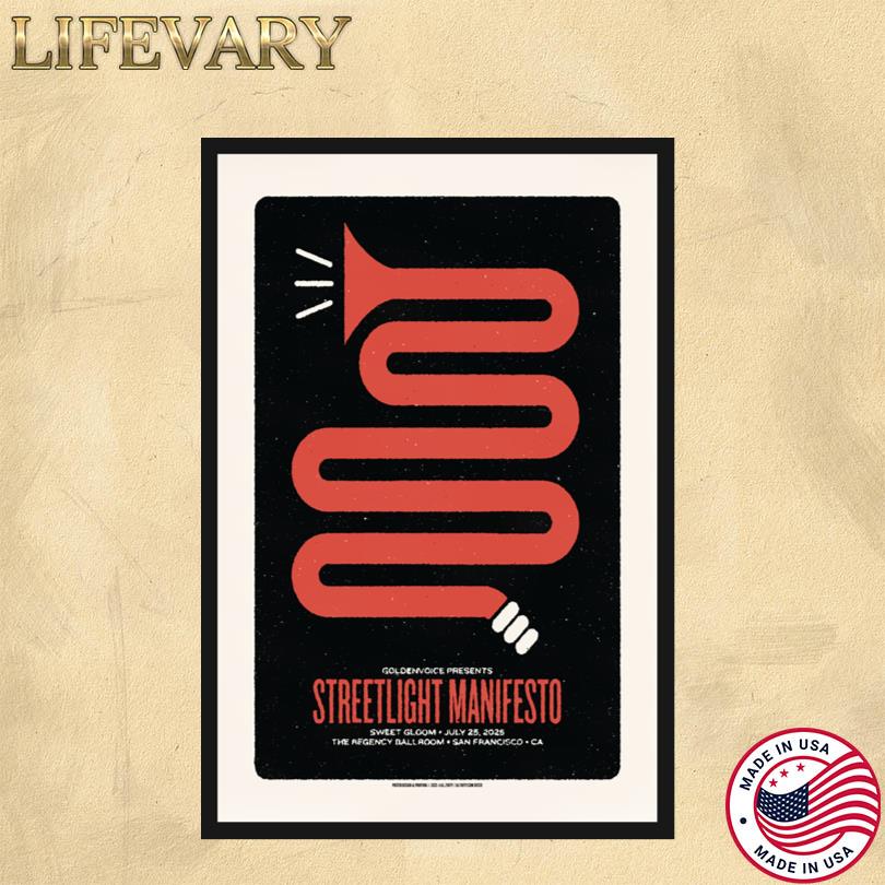 Streetlight Manifesto July 25 2025 San Francisco Poster