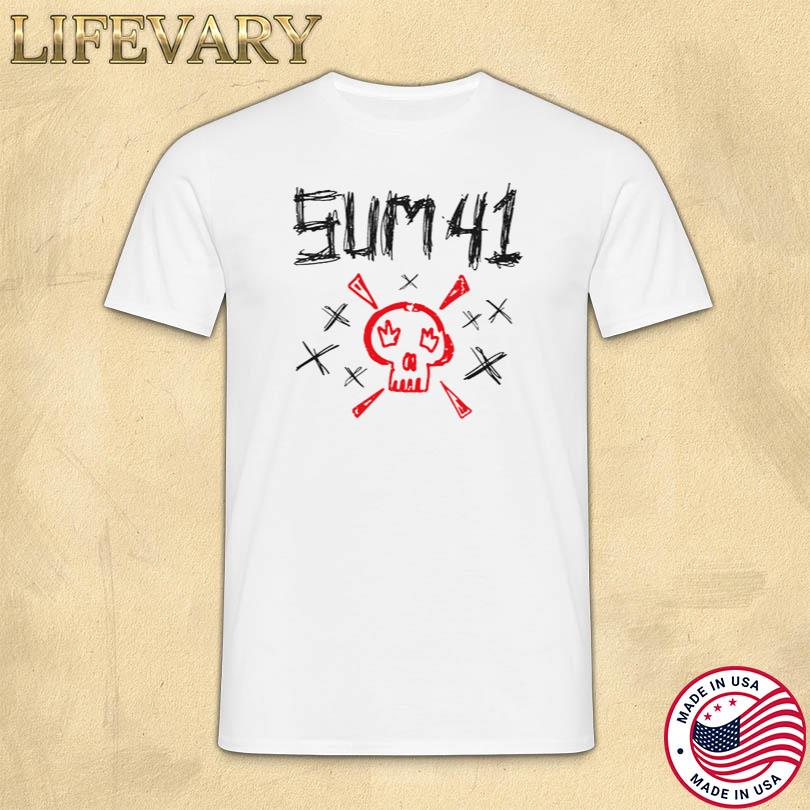 SUM 41 Sketch Logo Skull T Shirt