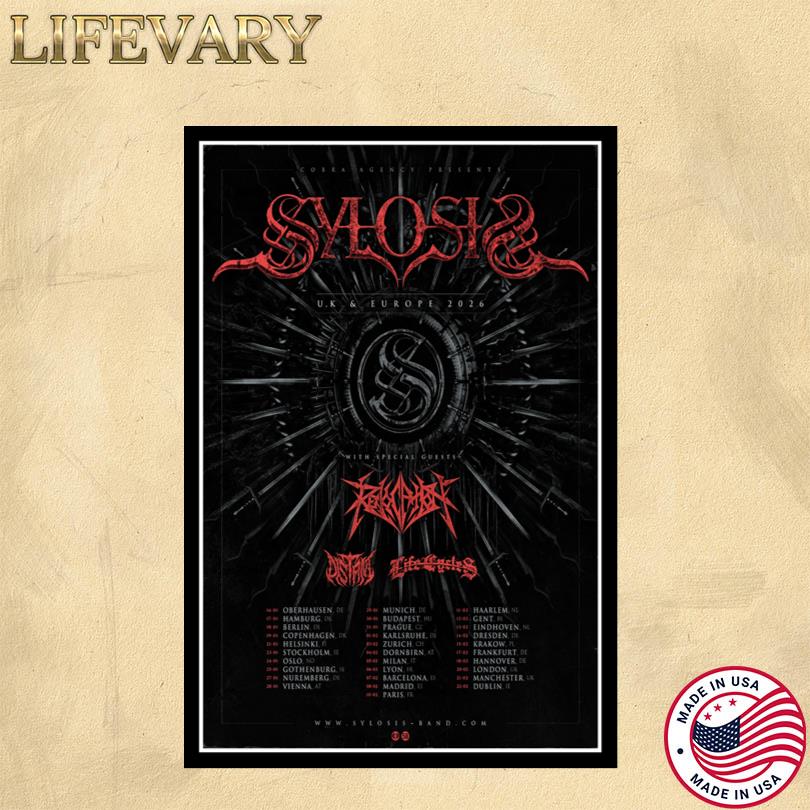 Sylosis UK & Europe Tour 2026 Poster