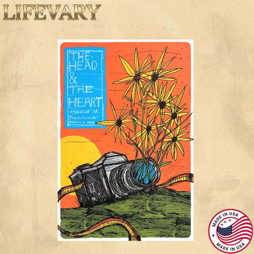 The Head And The Heart Show in Asheville Yards Amphitheater July 22 2025 Poster