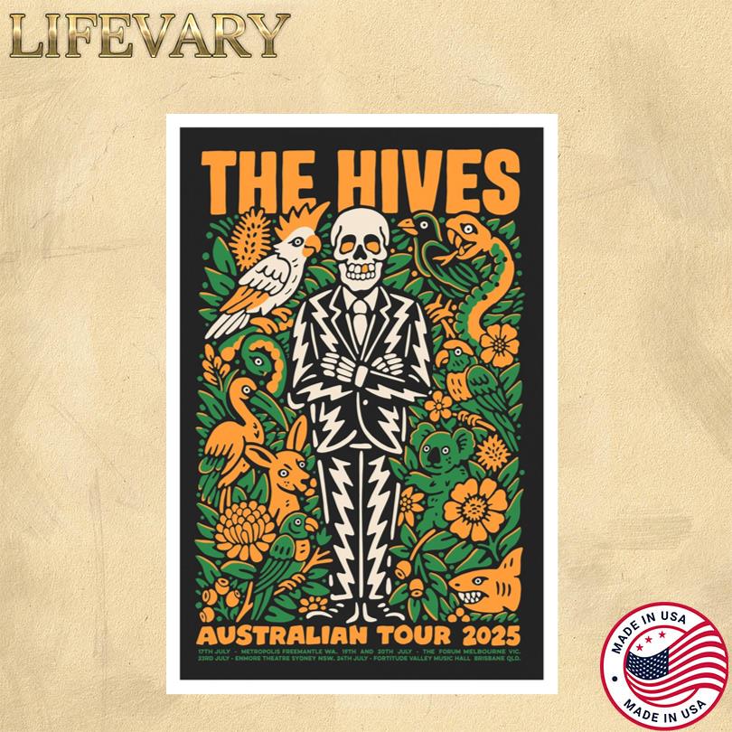 The Hives Australian Tour 2025 Poster