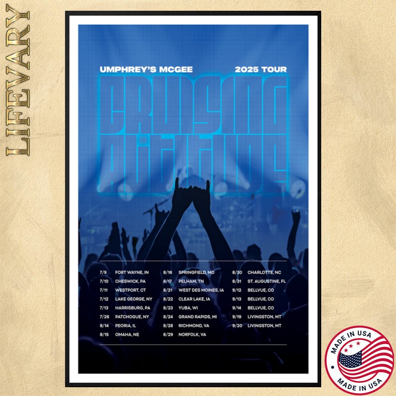 Umphrey\'s McGee Cruising Altitude 2025 Tour Poster