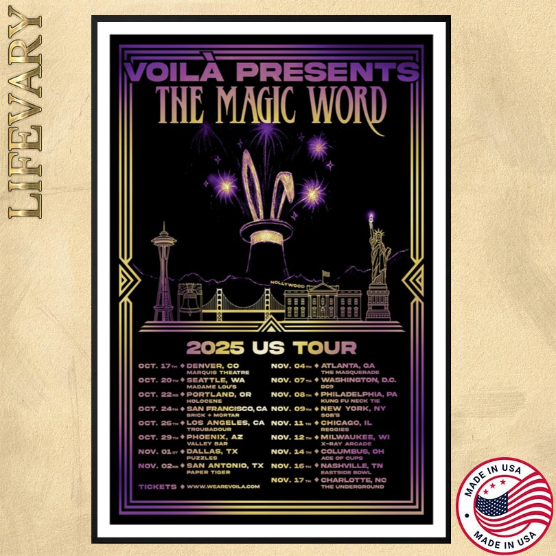 Voila Presents The Magic World 2025 US Tour Poster