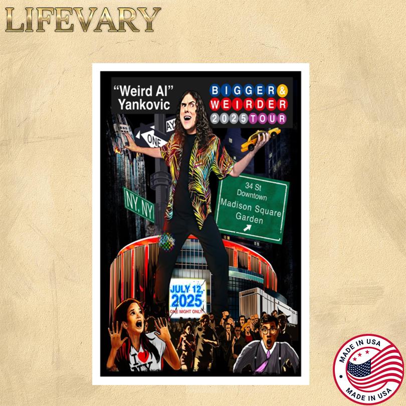Weird Al Yankovic Poster – July 12 2025 Madison Square Garden New York NY