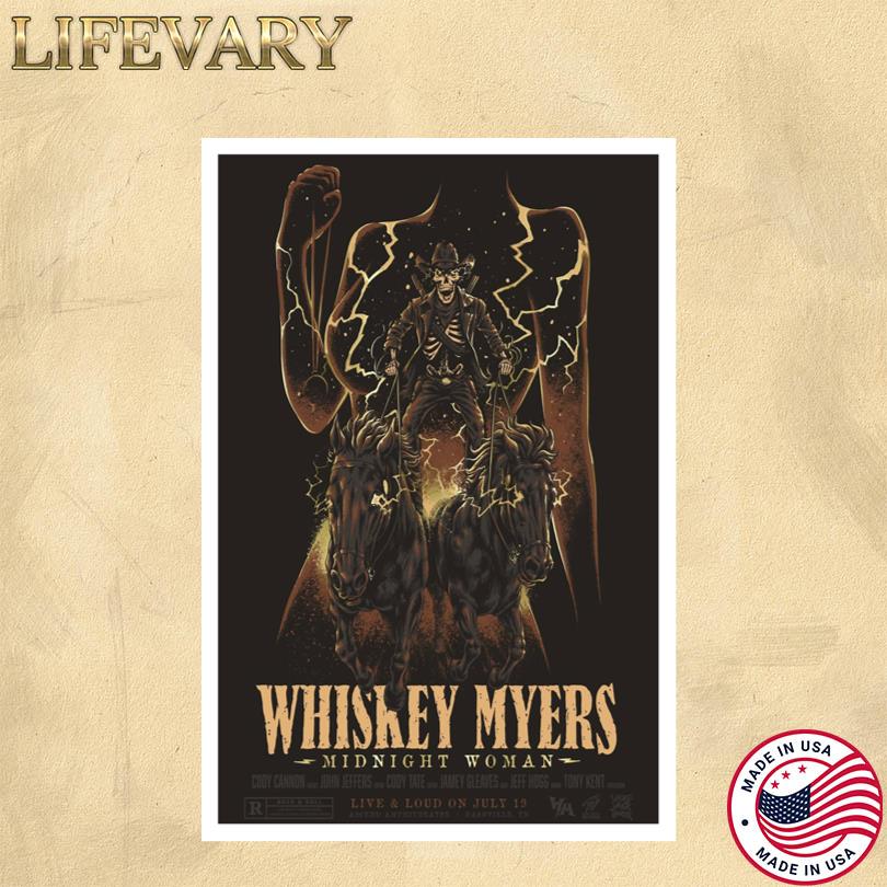 Whiskey Myers Concert Show Nashville TN July 2025 Poster