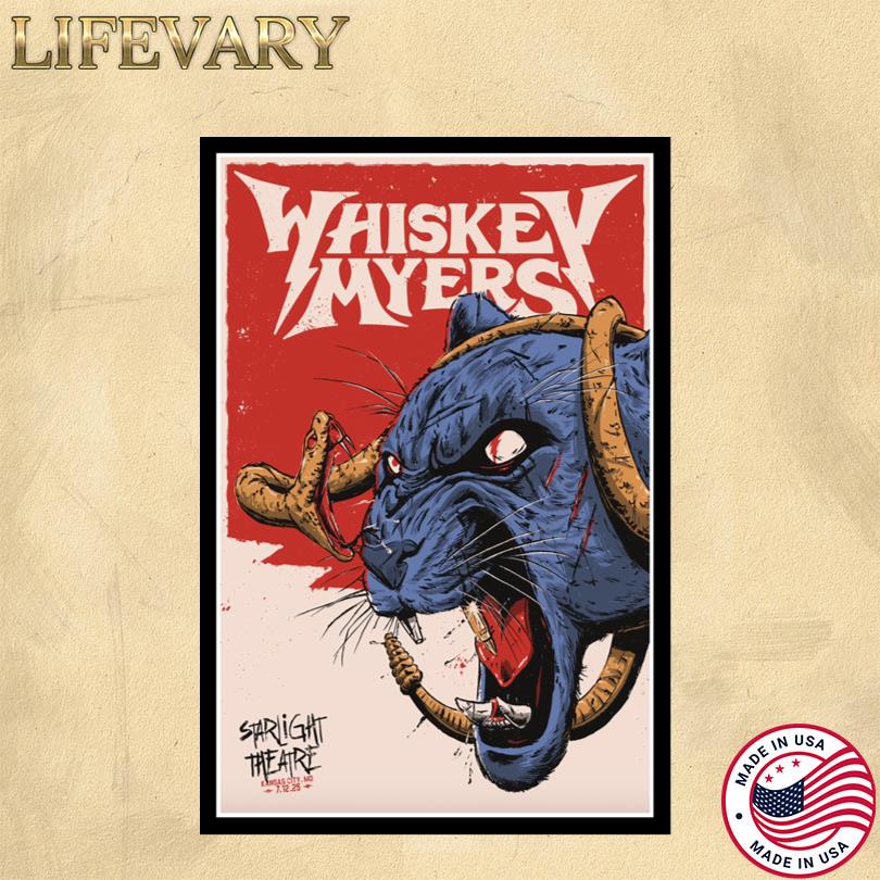 Whiskey Myers Poster – Starlight Theatre Show 2025