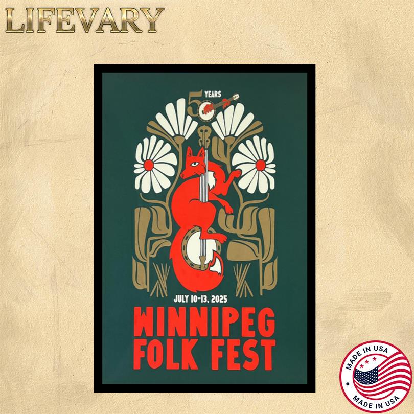 Winnipeg Folk Festival 2025 Poster – 50th Year – July 10–13