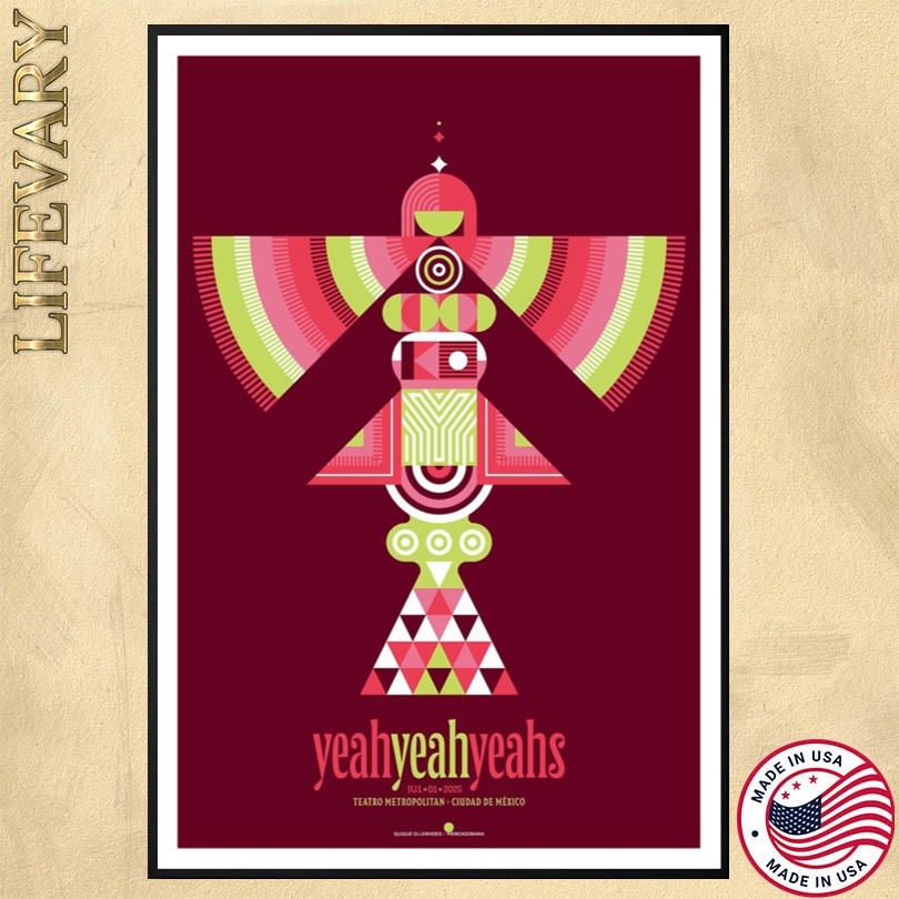 Yeah Yeah Yeahs Ciudad De Mexico Jul 1 2025 Tour Poster