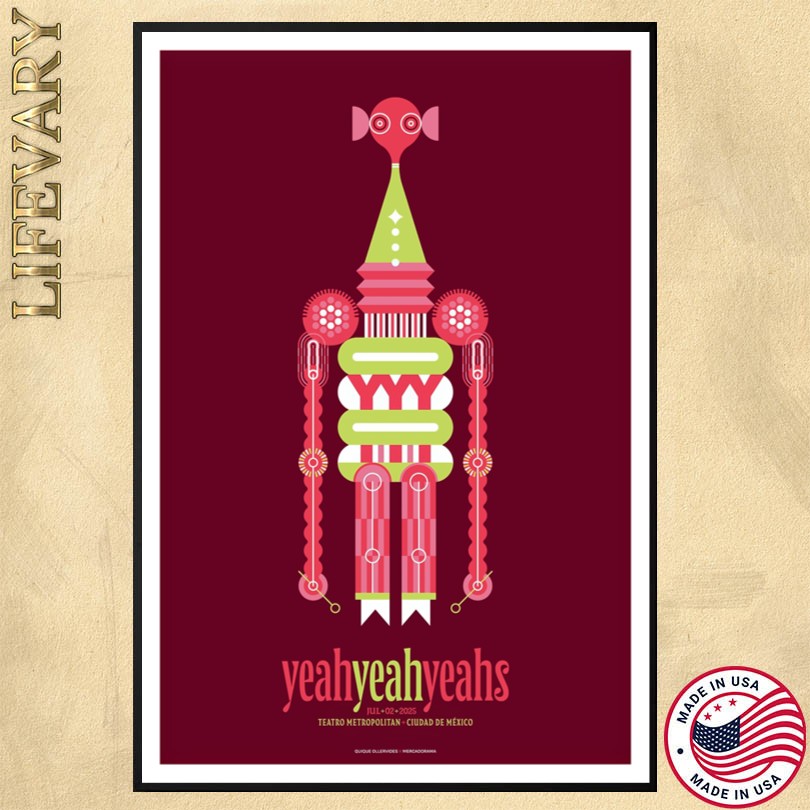 Yeah Yeah Yeahs July 2 2025 Teatro Metropolitan Ciudad De Mexico Poster