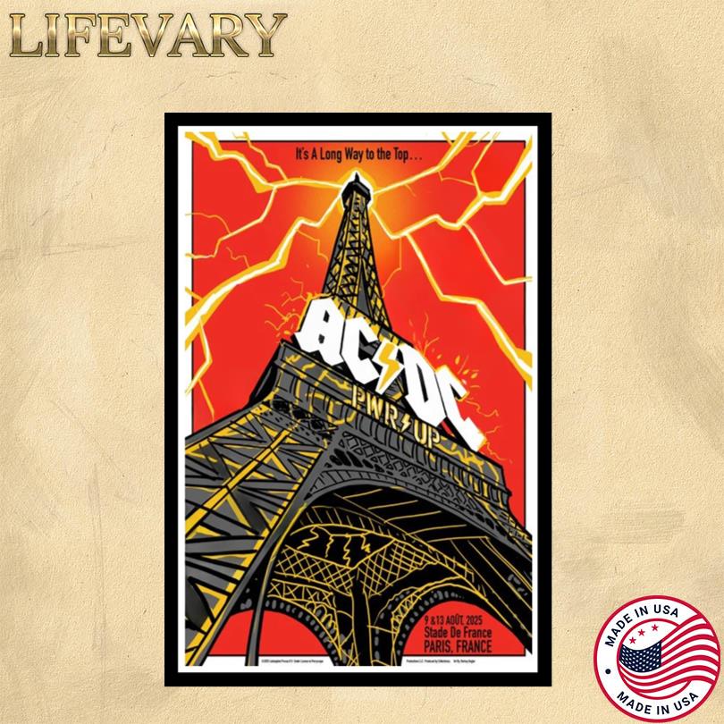 ACDC Aug 9 & 13 2025 Stade de France, Saint-Denis, France Poster