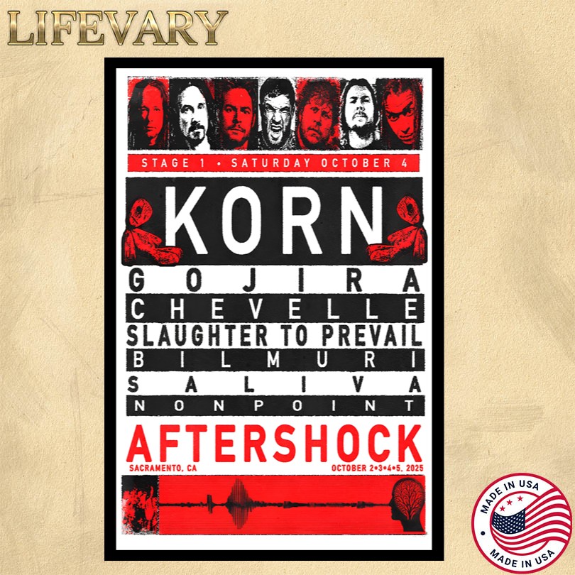 Aftershock Festival Oct 2-5 2025 Sacramento CA Tour Poster