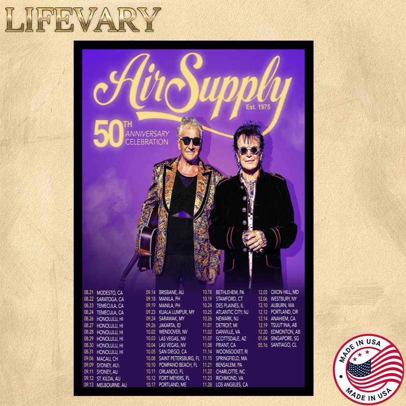 Air Supply 50th Anniversary Tour Poster