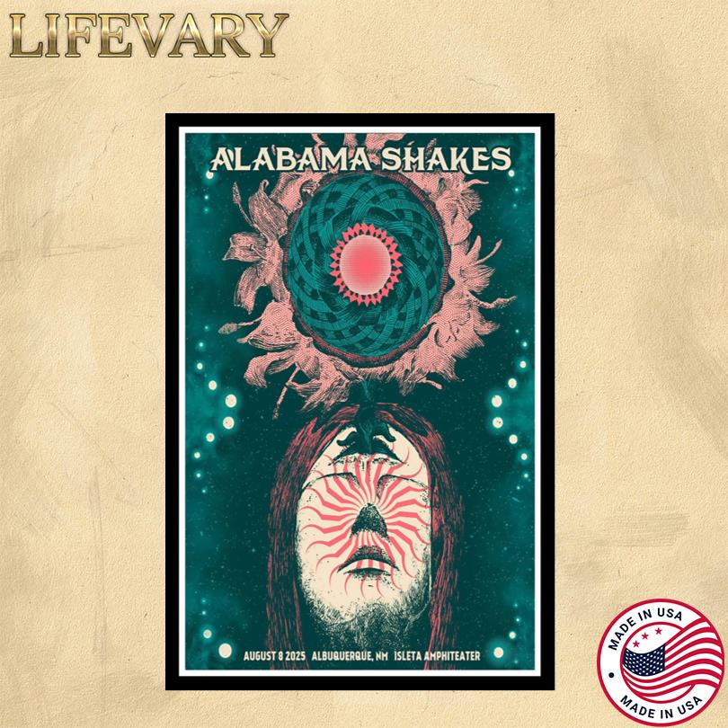 Alabama Shakes Event Aug 8 2025 Albuquerque NM Isleta Amphitheater Poster