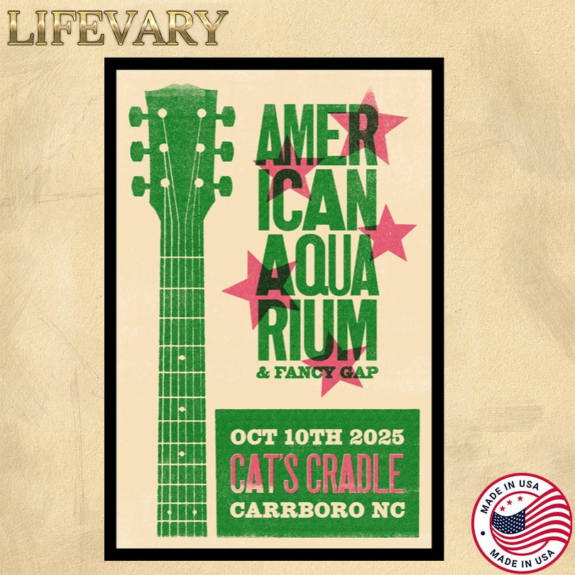 American Aquarium Oct 10th 2025 Carrboro North Carolina Poster