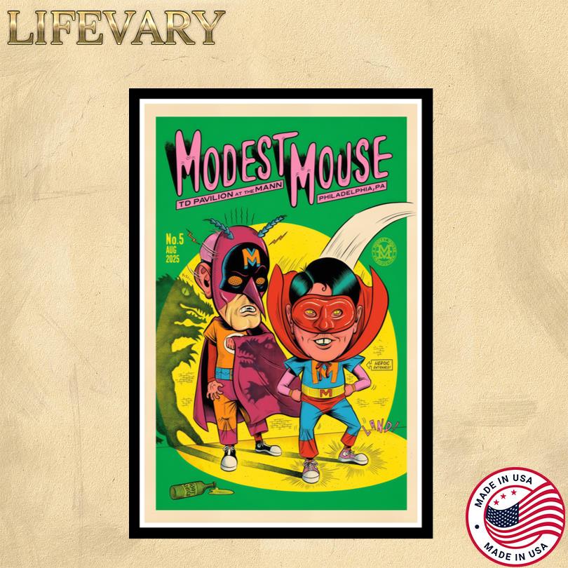 Aug 5 2025 Modest Mouse Philadelphia PA Concert Poster