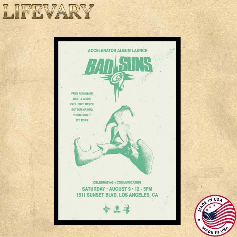 Bad Suns Event Poster Los Angeles August 9 2025