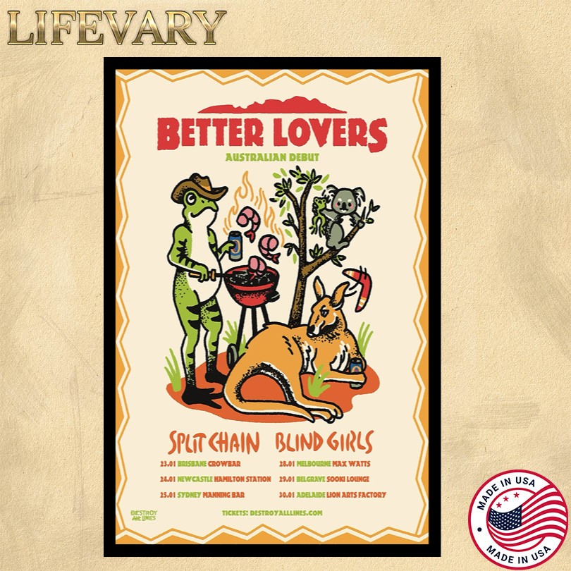 Better Lovers Australian Debut Tour 2026 Poster