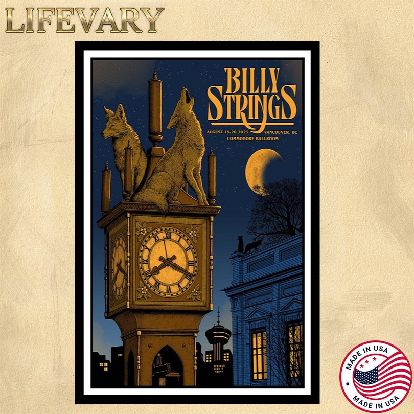 Billy Strings August 19-20 2025 Commodore Ballroom Vancouver BC Poster