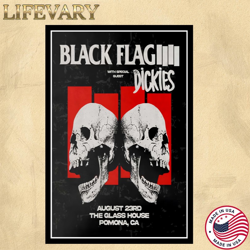 Black Flag Aug 23, 2025 The Glass House Pomona, CA Poster