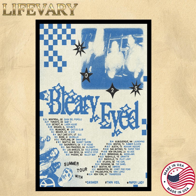 Bleary Eyed Summer Tour 2025 Posters