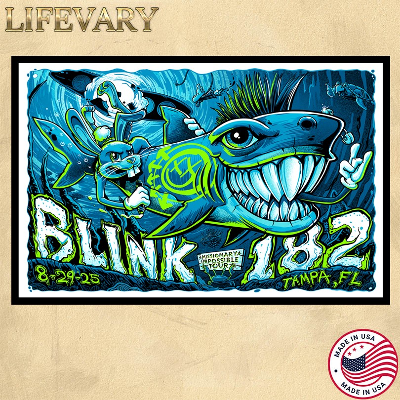 Blink-182 August 29 2025 Tampa FL Poster