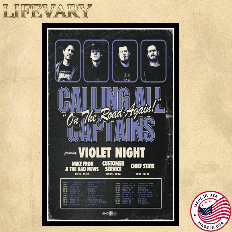 Calling All Captains Our On The Road Again Tour 2025 Poster