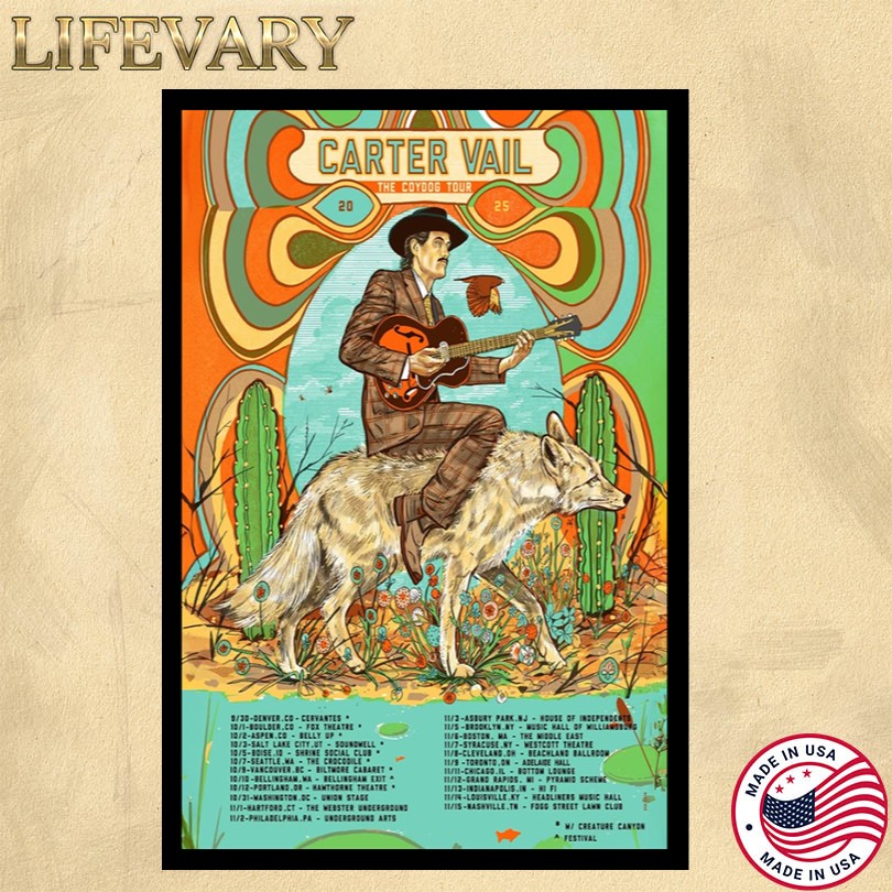 Carter Vail The Coydog Tour 2025 Poster