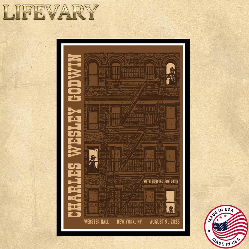 Charles Wesley Godwin Tour Aug 9 2025 New York NY Webster Hall Poster