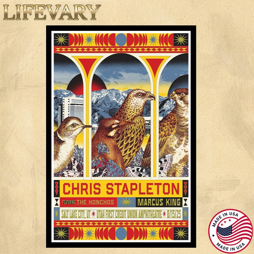 Chris Stapleton Aug 15 2025 Salt Lake City UT Tour Poster