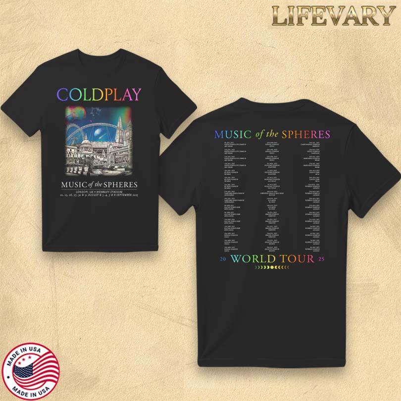 Coldplay London Music Of The Spheres 2025 T-shirt