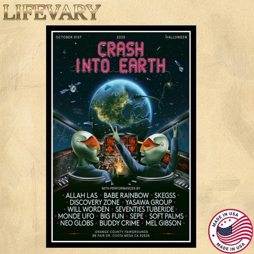 Crash Into Earth 31 Oct 2025 Halloween Poster