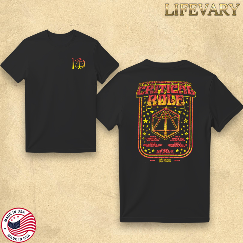 Critical Role 10 Year Anniversary Live Tour 2025 T-Shirt