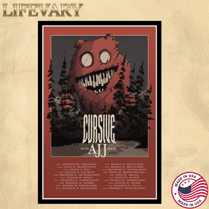 Cursive December Tour 2025 Posters