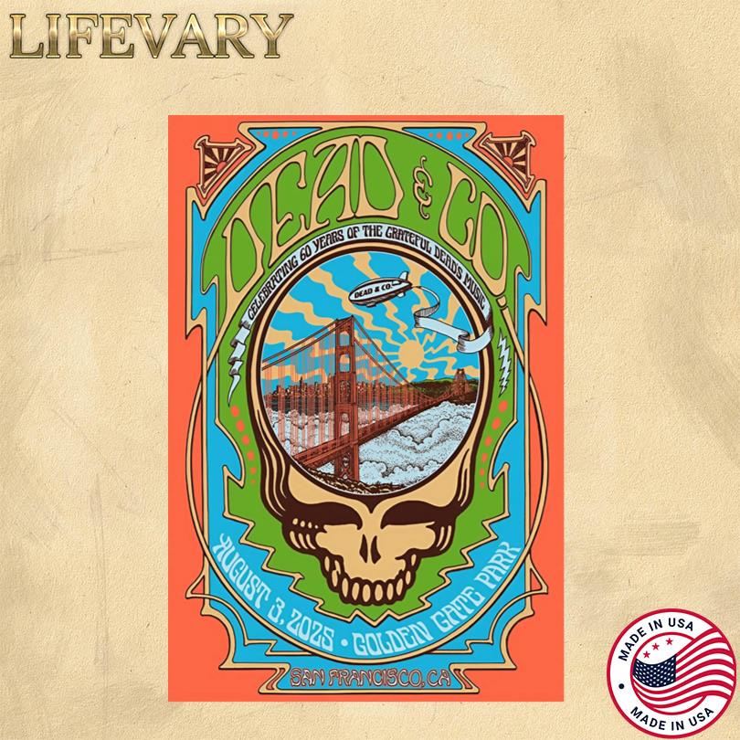 Dead And Company Tour Poster August 3 2025 San Francisco