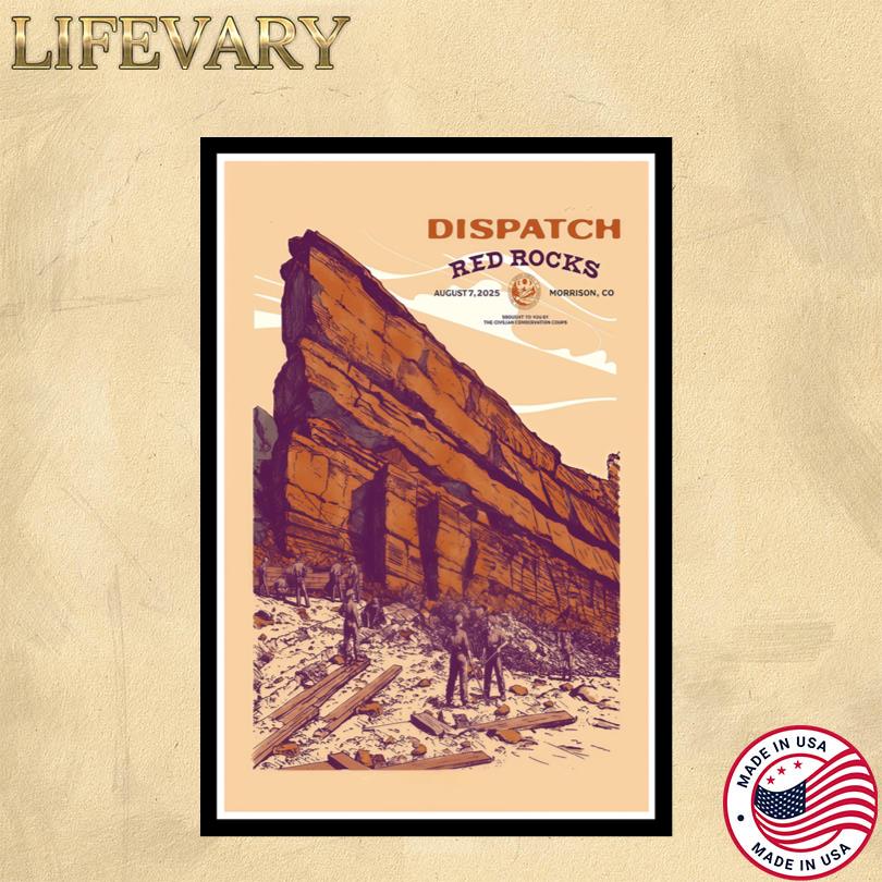 Dispatch Event Aug 7 2025 Morrison CO Red Rocks Amphitheatre Poster