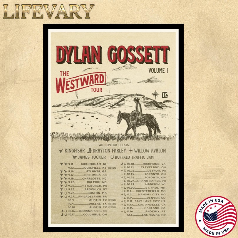 Dylan Gossett The Westward Tour 2025 Poster