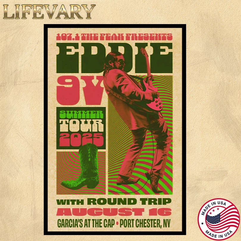 Eddie 9V Aug 16 2025 Port Chester NY Tour Poster