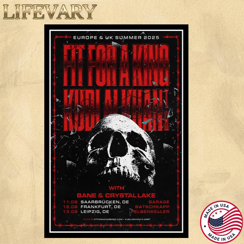 Fit For A King Europe & UK Summer 2025 Posters