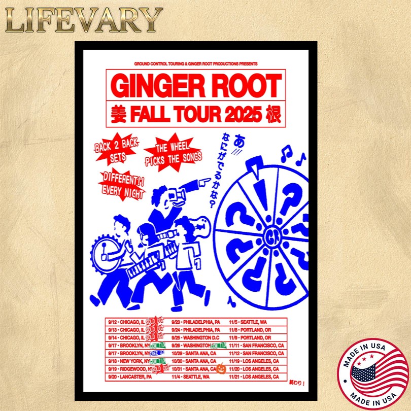 Ginger Root Fall Tour 2025 Posters
