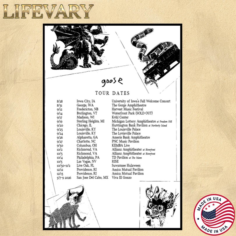 Goose The Band Tour Dates 2025 Poster