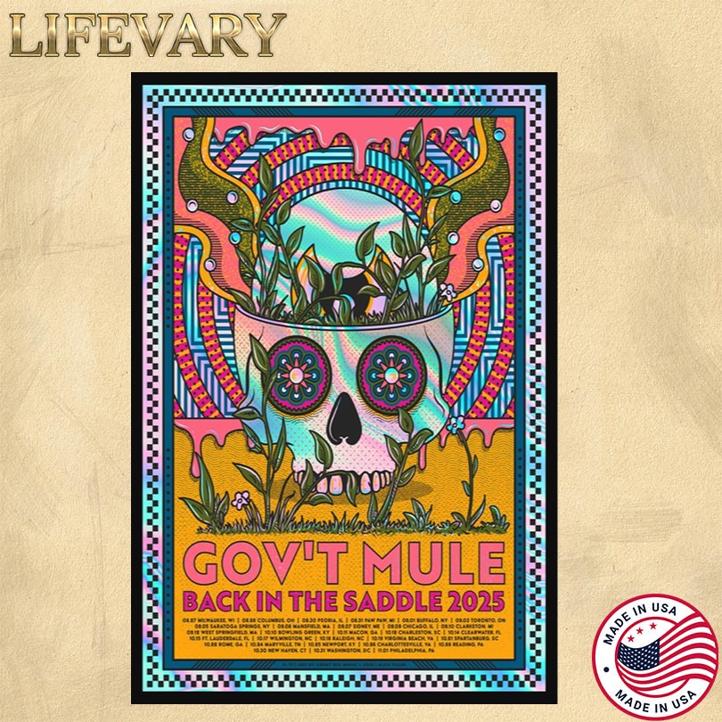 Gov\'t Mule Back In The Saddle 2025 Tour Poster