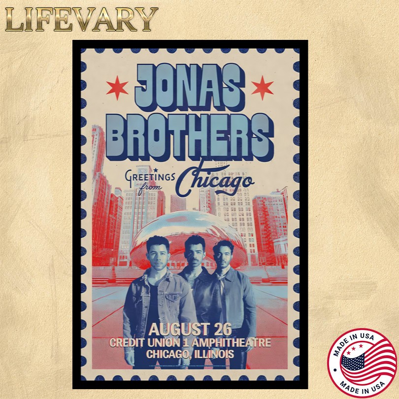 Jonas Brothers Aug 26 2025 Chicago, Illinois Poster