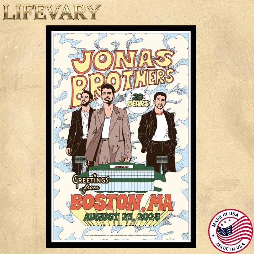 Jonas Brothers August 23 2025 Fenway Park Boston MA Poster
