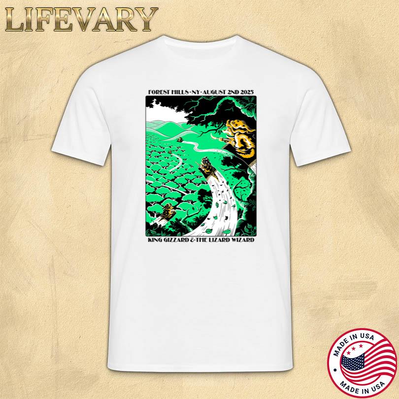 King Gizzard & The Lizard Wizard Aug 2 2025 Forest Hills, NY Event Tee