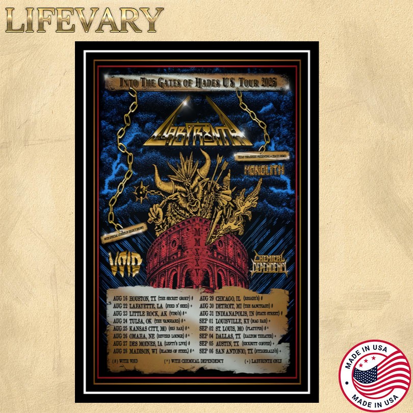 Labyrinth Into The Gates of Hades US Tour 2025 Poster